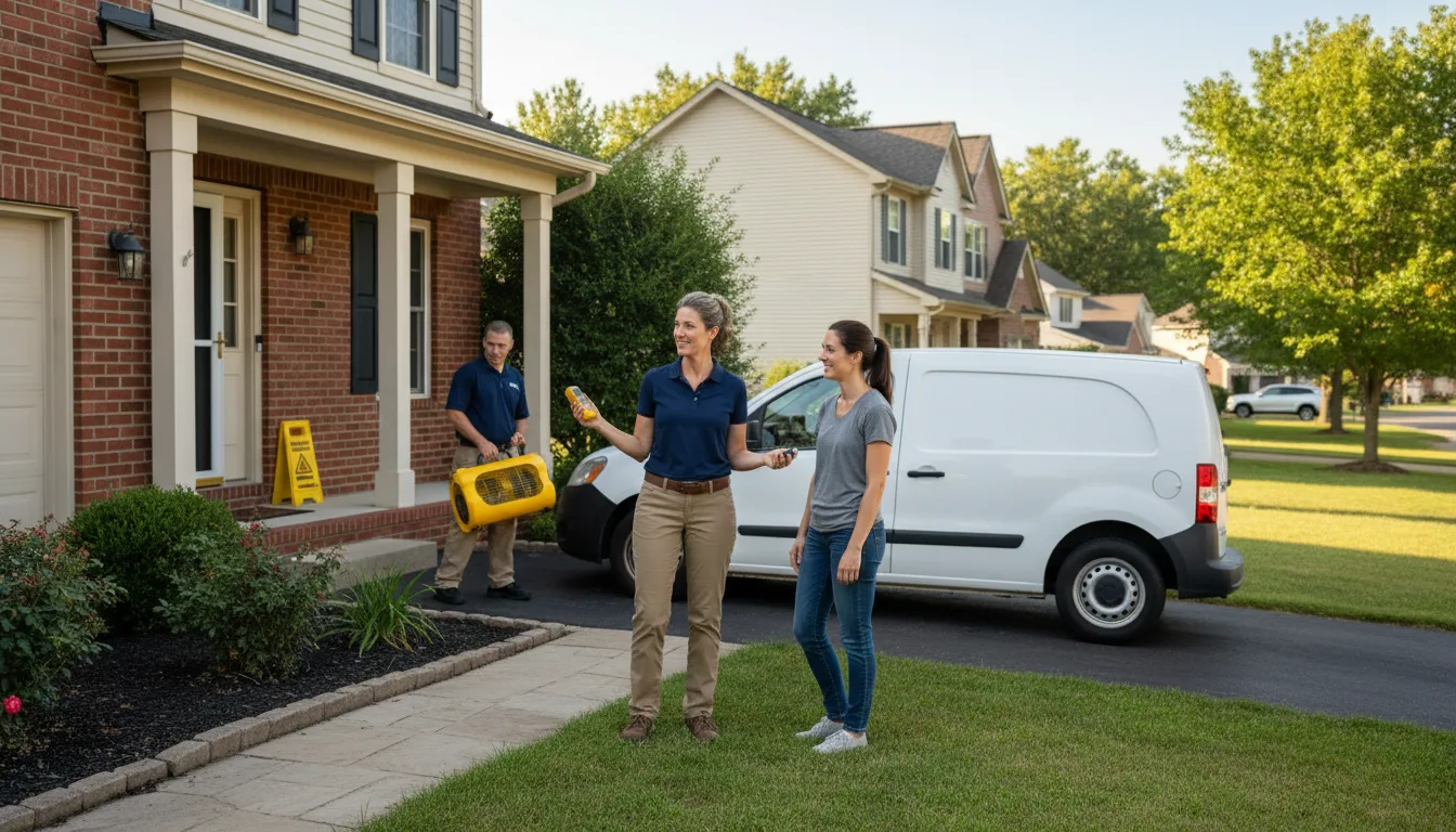 Residential water damage restoration in Pocahontas, IL